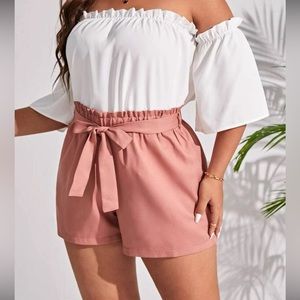 Shein Plus off Shoulder Fril Trim Top